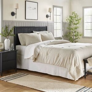 3pc mini grid stitch comforter bedding set - hearth and hand